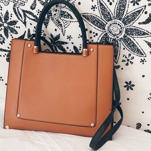 Brown Crossbody Tote Bag